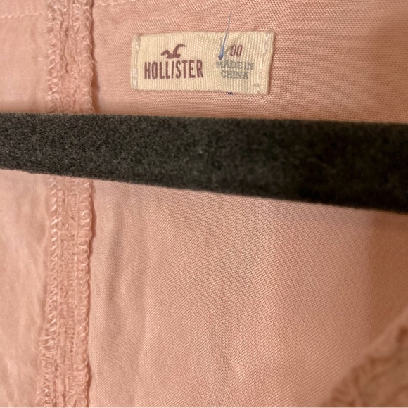 Pink Floral Lace Hollister V Neck Mini Dress Size 00 - Picture 4 of 5